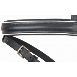 Trensenzaum anatomisches Kopfstück Velazquez T de T Schwarz / Weiß