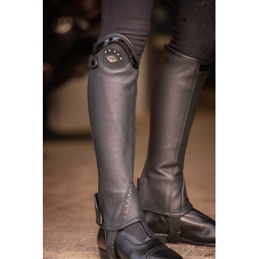 Mini-Chaps Pénélope Prisca Leder Schwarz