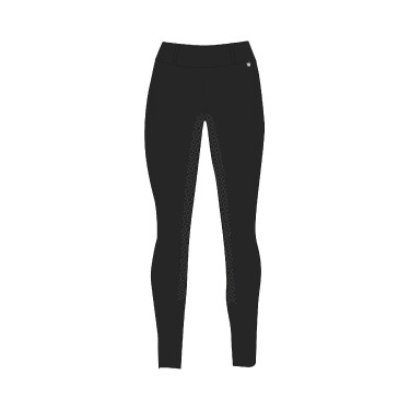 Winterreitleggings Damen Vollbesatz Horze Dea Schwarz Winterreitleggings Damen Vollbesatz Horze Dea Schwarz