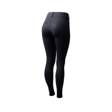 Winterreitleggings Damen Vollbesatz Horze Dea Dunkelmarine Blau