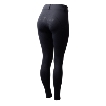 Winterreitleggings Damen Vollbesatz Horze Dea Dunkelmarine Blau
