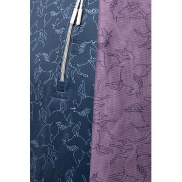 Trainings-T-Shirt Pegasus Kinder Horze Feuerstein Grau