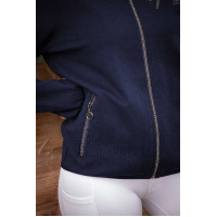 Pénélope Tweeny Strass Jacke Marine Marineblau