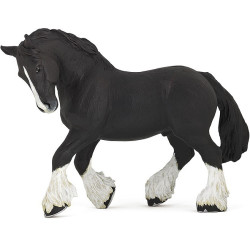 Schwarzes Shire-Hengstfohlen Figur Papo