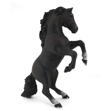 Schwarzes steigendes Pferd Figur Papo