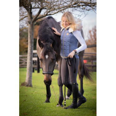 Daunenjacke New Roge Pénélope Blau / Grau