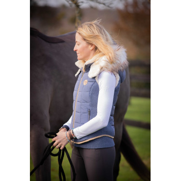 Daunenjacke New Roge Pénélope Blau / Grau