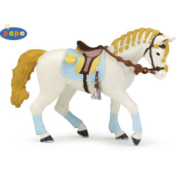 Pferdefigur der erwachsenen Reiterin Fashion blau Papo