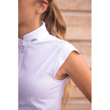 Wettkampf-Poloshirt Pénélope Seville Weiß Weiß Wettkampf-Poloshirt Pénélope Seville Weiß Weiß