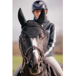 Mütze für Pferde Pénélope Soundless Strass Schwarz