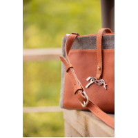 Pénélope Pablito Tasche großes Modell Zickzackmuster / Cognac