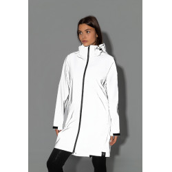 Damen-Regenjacke Horze, reflektierend Reflektierender Aufdruck Grau