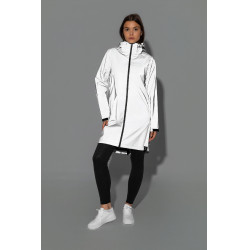 Damen-Regenjacke Horze, reflektierend Reflektierender Aufdruck Grau