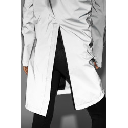 Damen-Regenjacke Horze, reflektierend Reflektierender Aufdruck Grau