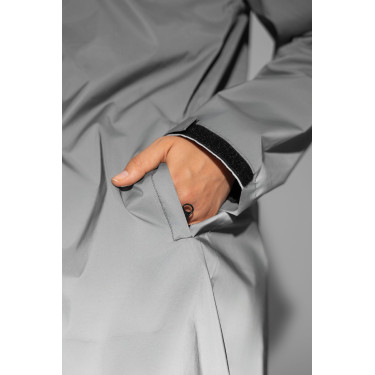 Damen-Regenjacke Horze, reflektierend Reflektierender Aufdruck Grau