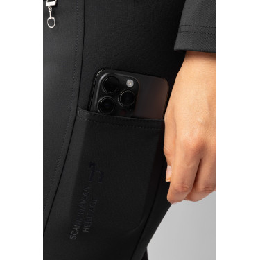 Reithose Horze Leonie mit Vollbesatz für Damen aus veganem Wildleder Schwarz