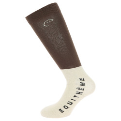 Reitsocken Equithème Compet 2 Paar Braun / Beige