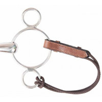 Pelham-Riemen Leder und Seil T de T Tabak Braun