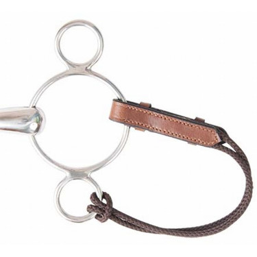 Pelham-Riemen Leder und Seil T de T Tabak Braun