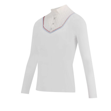 Polo Equithème Cabourg lange mouwen Weiß Polo Equithème Cabourg lange mouwen Weiß