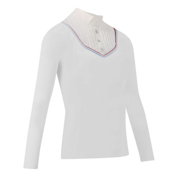 Polo Equithème Cabourg lange mouwen Weiß Polo Equithème Cabourg lange mouwen Weiß
