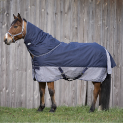 Equithème Tyrex 600 D 150G Decke Marine / Grau Blau Equithème Tyrex 600 D 150G Decke Marine / Grau Blau