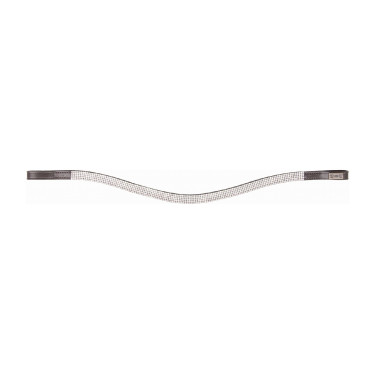 Stirnband Strass 4-reihig T von T Dunkles Havanna / Silber Braun