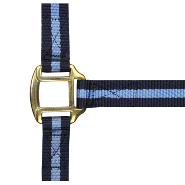 Nylonhalfter mit Leder unterlegt Norton Marine / Himmelblau Nylonhalfter mit Leder unterlegt Norton Marine / Himmelblau
