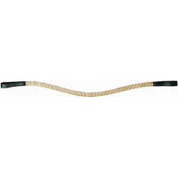 Stirnband Strass 4-reihig T von T Schwarz / Gold