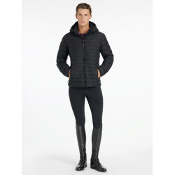 Herren-LeMieux-Daunenjacke mit Kapuze Schwarz