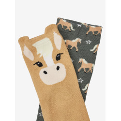 LeMieux Mini Baumwollsocken im 2er-Pack Haflinger Rosmarin
