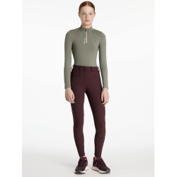 LeMieux Izzy Young Rider Reithose mit Silikon-Vollbesatz Pflaume Lila