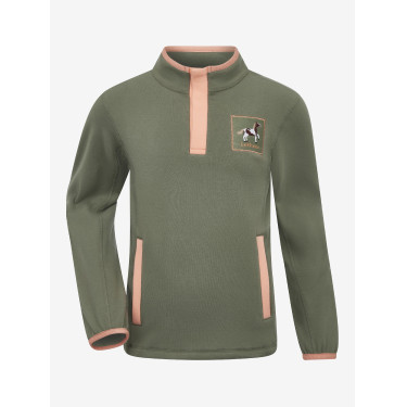 Mini LeMieux Mae Fleece mit Druckknöpfen Rosmarin Gr&uuml;n