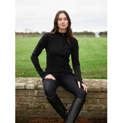 Damen-Fleece mit Reißverschlusskragen LeMieux Frances Schwarz Damen-Fleece mit Reißverschlusskragen LeMieux Frances Schwarz