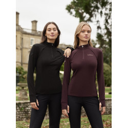 Damen-Fleece mit Reißverschlusskragen LeMieux Frances Schwarz Damen-Fleece mit Reißverschlusskragen LeMieux Frances Schwarz