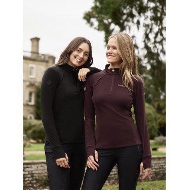 Damen-Fleece mit Reißverschlusskragen LeMieux Frances Pflaume Lila