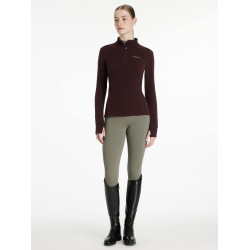 Damen-Fleece mit Reißverschlusskragen LeMieux Frances Pflaume Lila