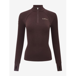 Damen-Fleece mit Reißverschlusskragen LeMieux Frances Pflaume Lila