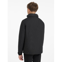 Schwarze wasserdichte Reitjacke Team Young Rider für Jungen Schwarz Schwarze wasserdichte Reitjacke Team Young Rider für Jungen Schwarz