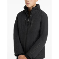 Schwarze wasserdichte Reitjacke Team Young Rider für Jungen Schwarz Schwarze wasserdichte Reitjacke Team Young Rider für Jungen Schwarz