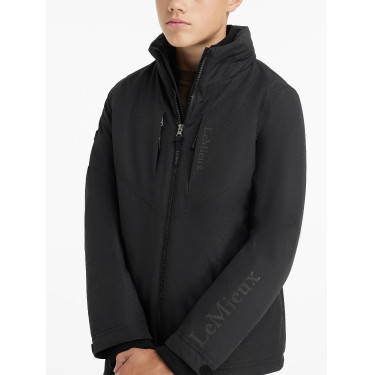 Schwarze wasserdichte Reitjacke Team Young Rider für Jungen Schwarze wasserdichte Reitjacke Team Young Rider für Jungen
