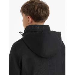 Schwarze wasserdichte Reitjacke Team Young Rider für Jungen Schwarz Schwarze wasserdichte Reitjacke Team Young Rider für Jungen Schwarz