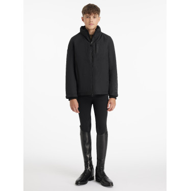 Schwarze wasserdichte Reitjacke Team Young Rider für Jungen Schwarze wasserdichte Reitjacke Team Young Rider für Jungen