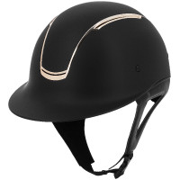 Reithelm mit breiter Krempe Equithème Soazy Matt Roségold Schwarz / Roségold