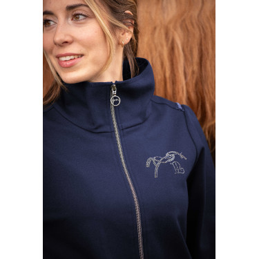 Pénélope Tweeny Strass Jacke Marine Marineblau Pénélope Tweeny Strass Jacke Marine Marineblau