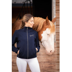 Pénélope Tweeny Strass Jacke Marine Marineblau Pénélope Tweeny Strass Jacke Marine Marineblau