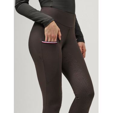 Tommy Hilfiger Equestrian Elmira Winter-Leggings Damen mit Vollbesatz Kakao Braun