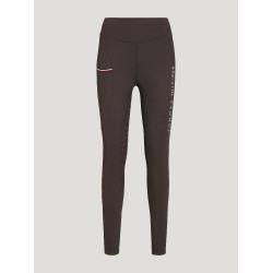 Tommy Hilfiger Equestrian Elmira Winter-Leggings Damen mit Vollbesatz Kakao Braun