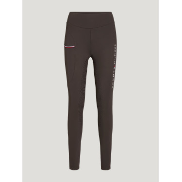 Tommy Hilfiger Equestrian Elmira Winter-Leggings Damen mit Vollbesatz Kakao Braun