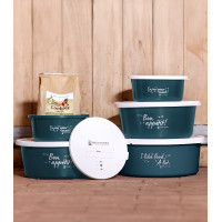 Futtertrog mit Deckel Waldhausen Petrolblau Futtertrog mit Deckel Waldhausen Petrolblau